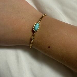 Kendra Scott Gold Bracelet with Turquoise Accent